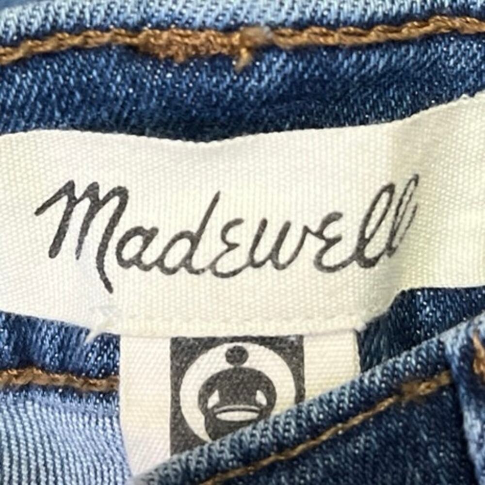 Madewell Blue 10" High Rise Skinny Button Fly Frayed Hem Crop Denim Jeans 26 - Picture 5 of 7